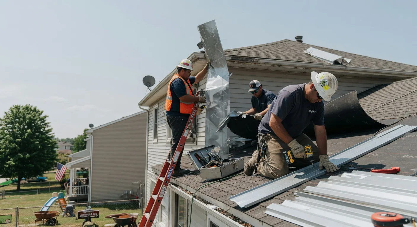 Storm Damage Metal Roof Repair in Gay, WV